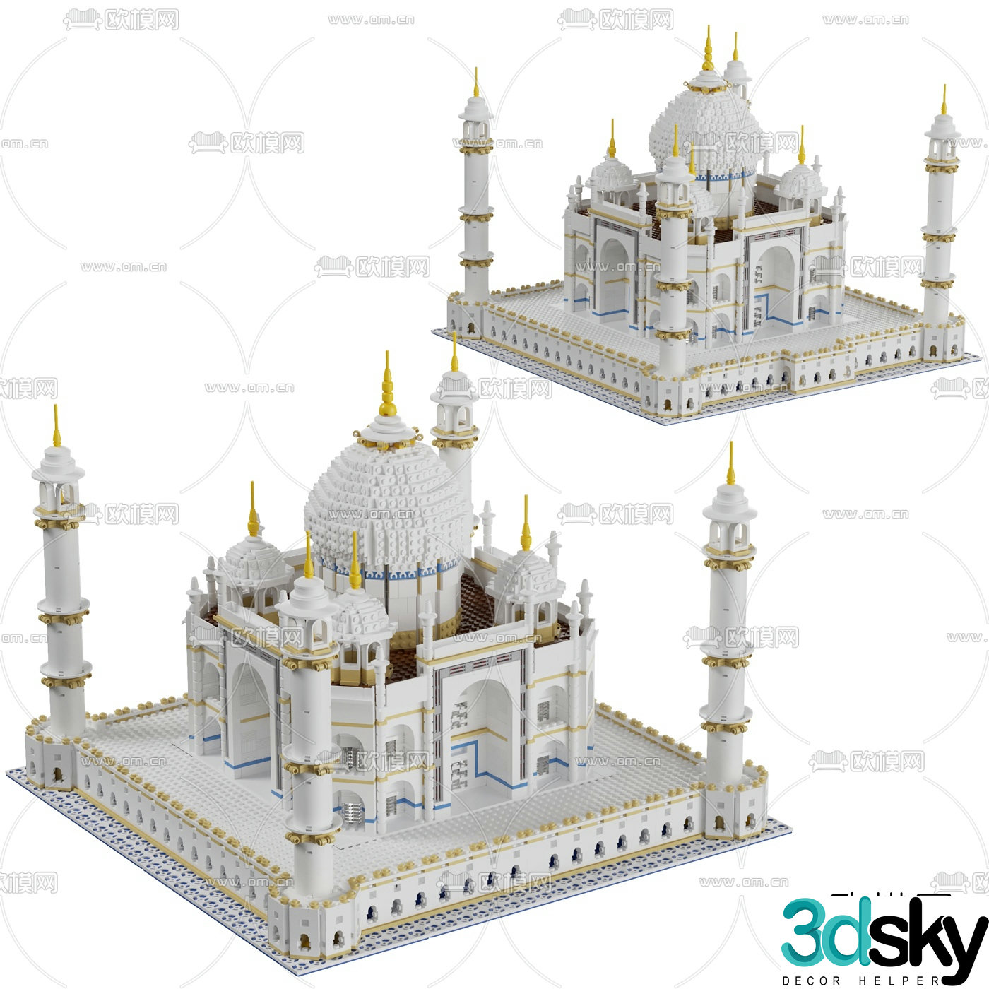 Modern Taj Mahal toy 3d model