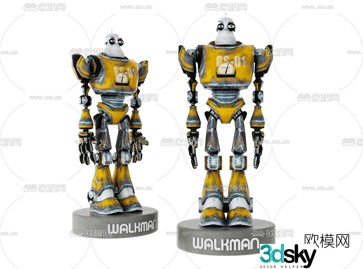 Modern robot children’s toy 3d model