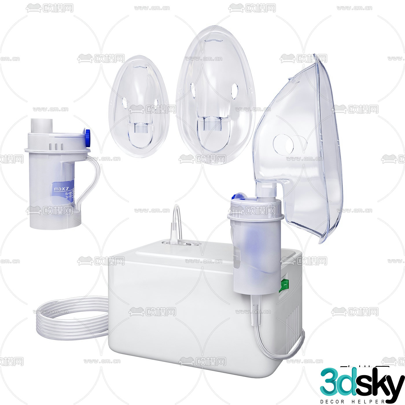 Modern medical nebulizer 3d model