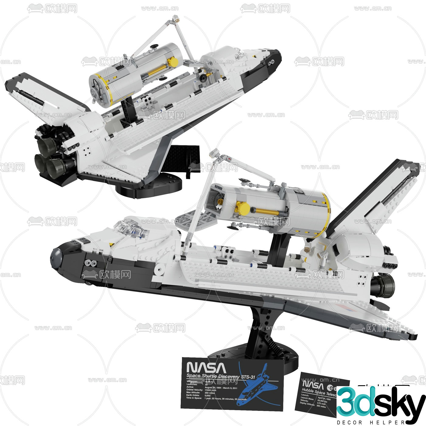 Modern NASA space shuttle Discovery toy 3d model