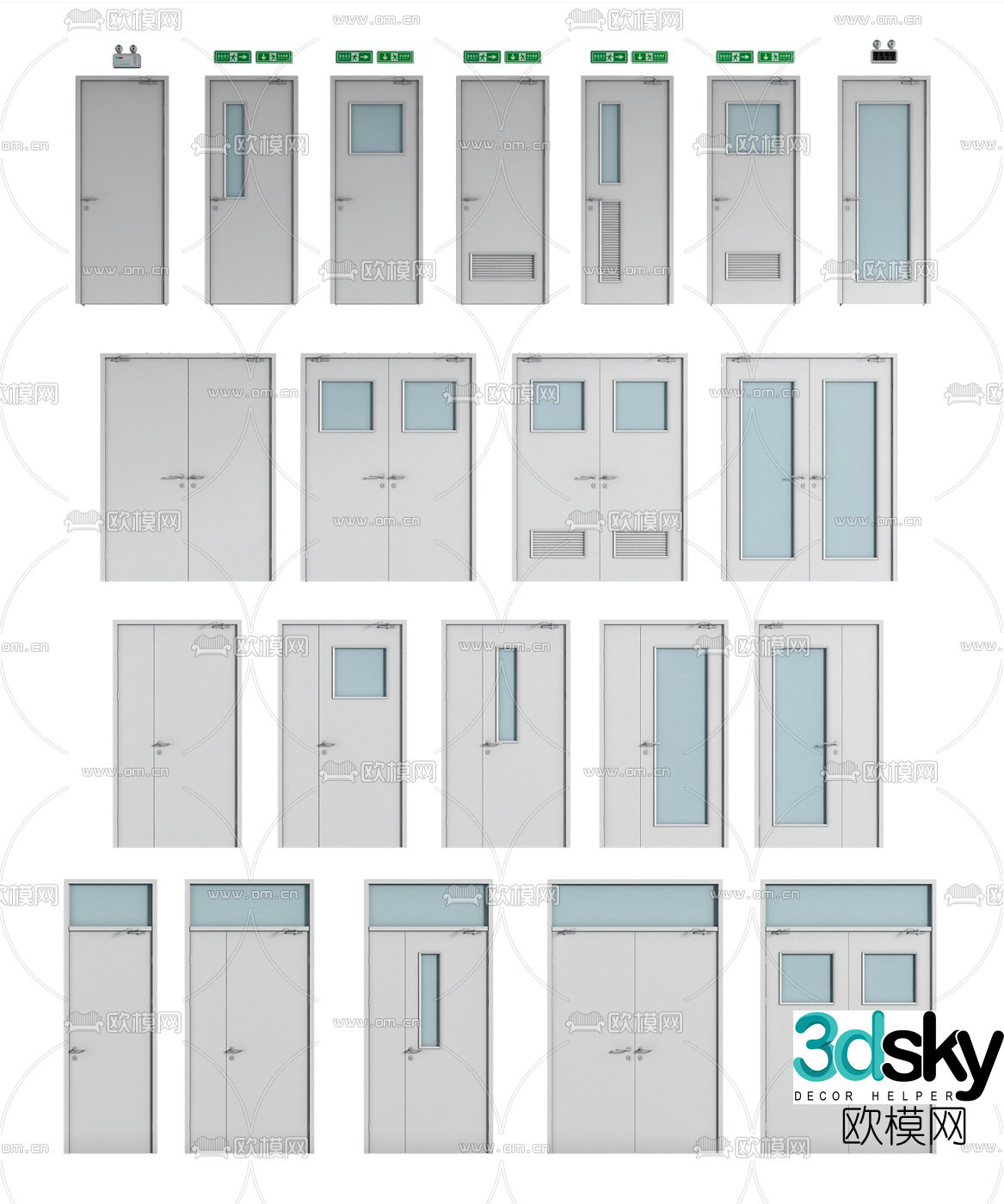 Modern fire door fire door 3d model