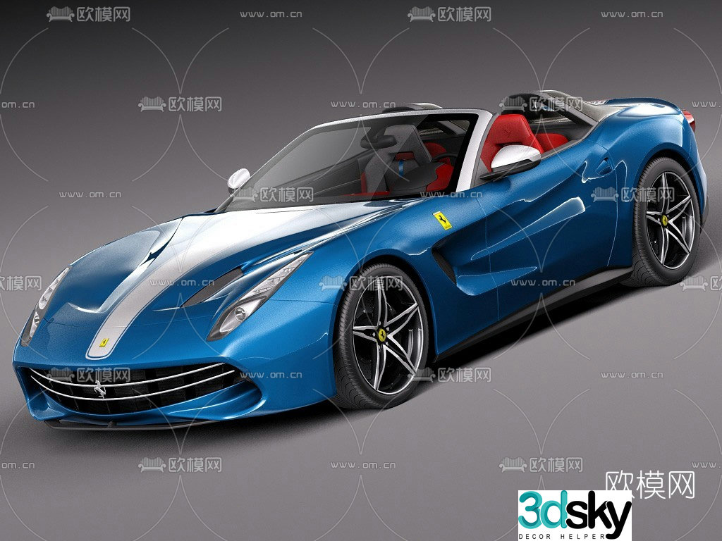 Modern ferrari roadster car 3d model