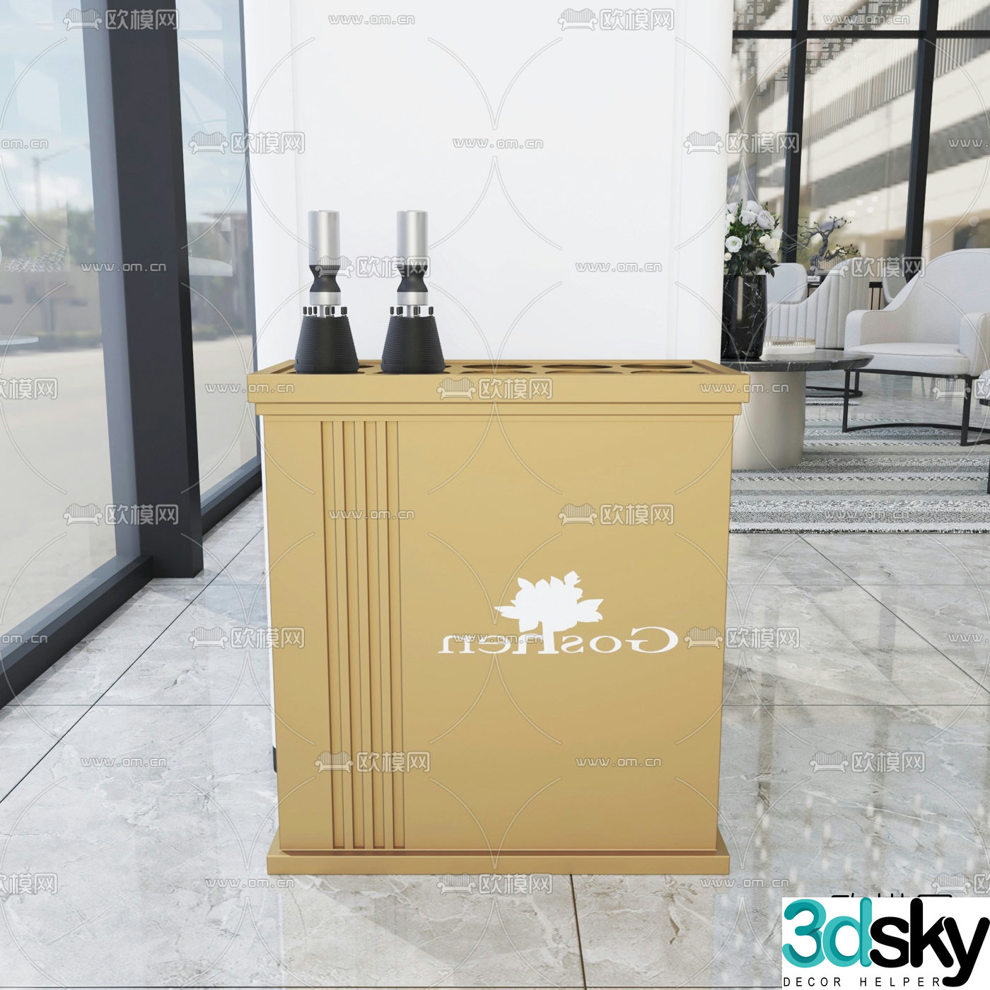 Modern umbrella stand 3d model