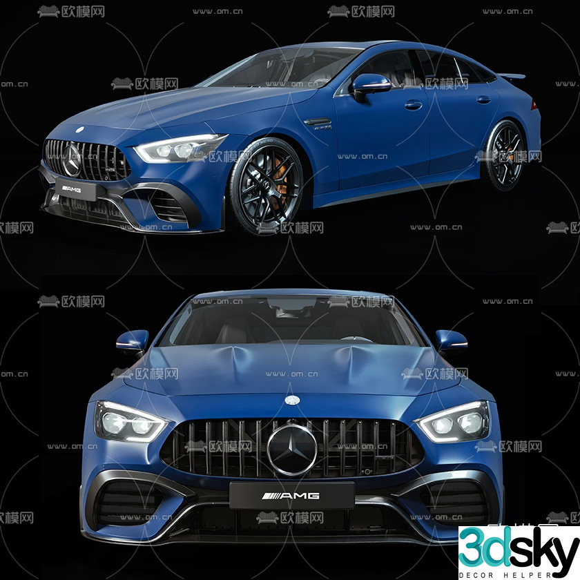 modern mercedes car 3d model