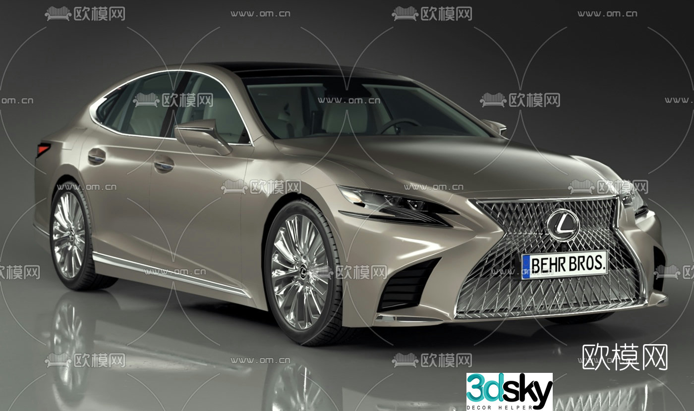 modern lexus sedan 3d model