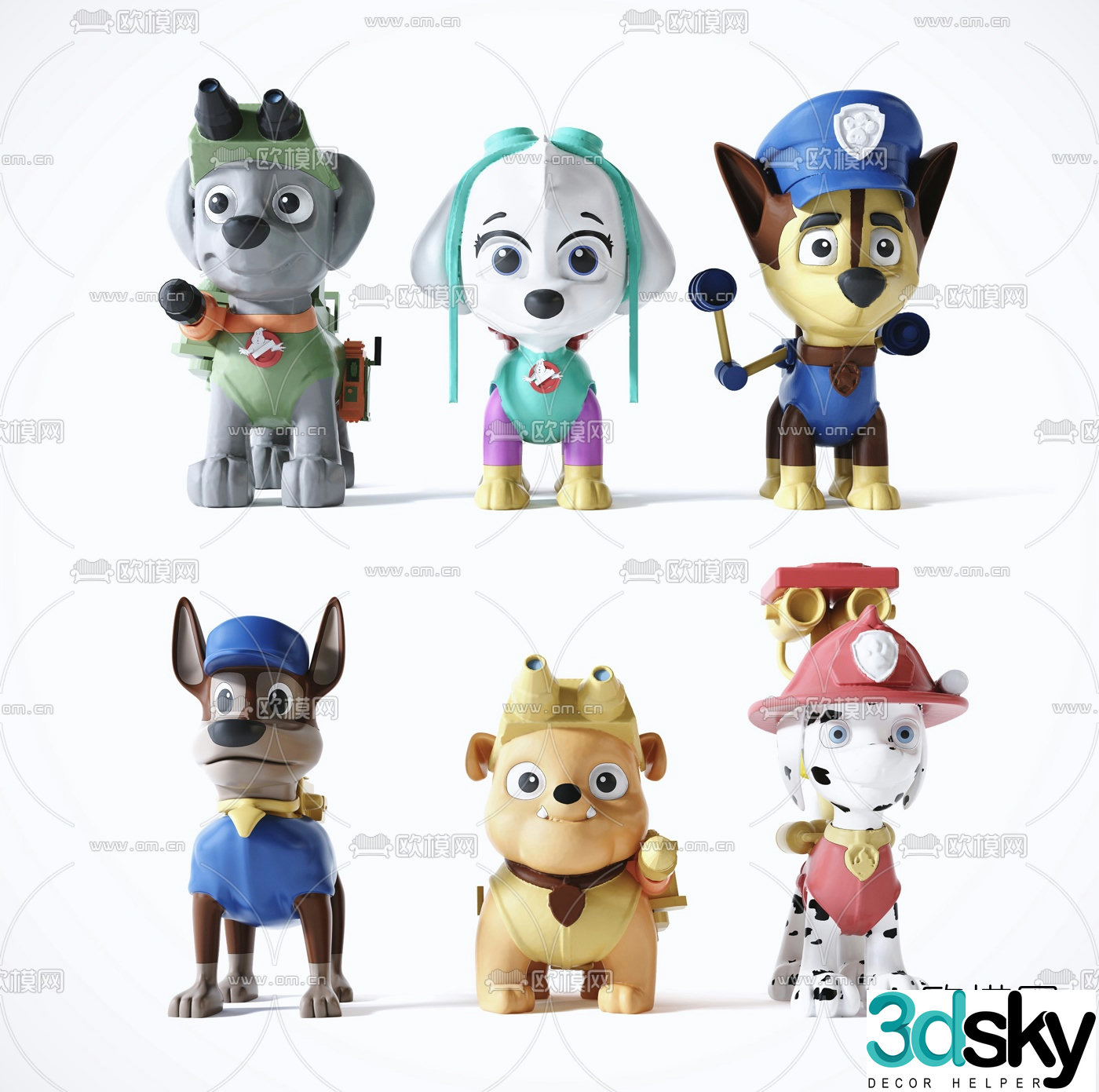 Modern Paw Patrol children’s doll 3d model