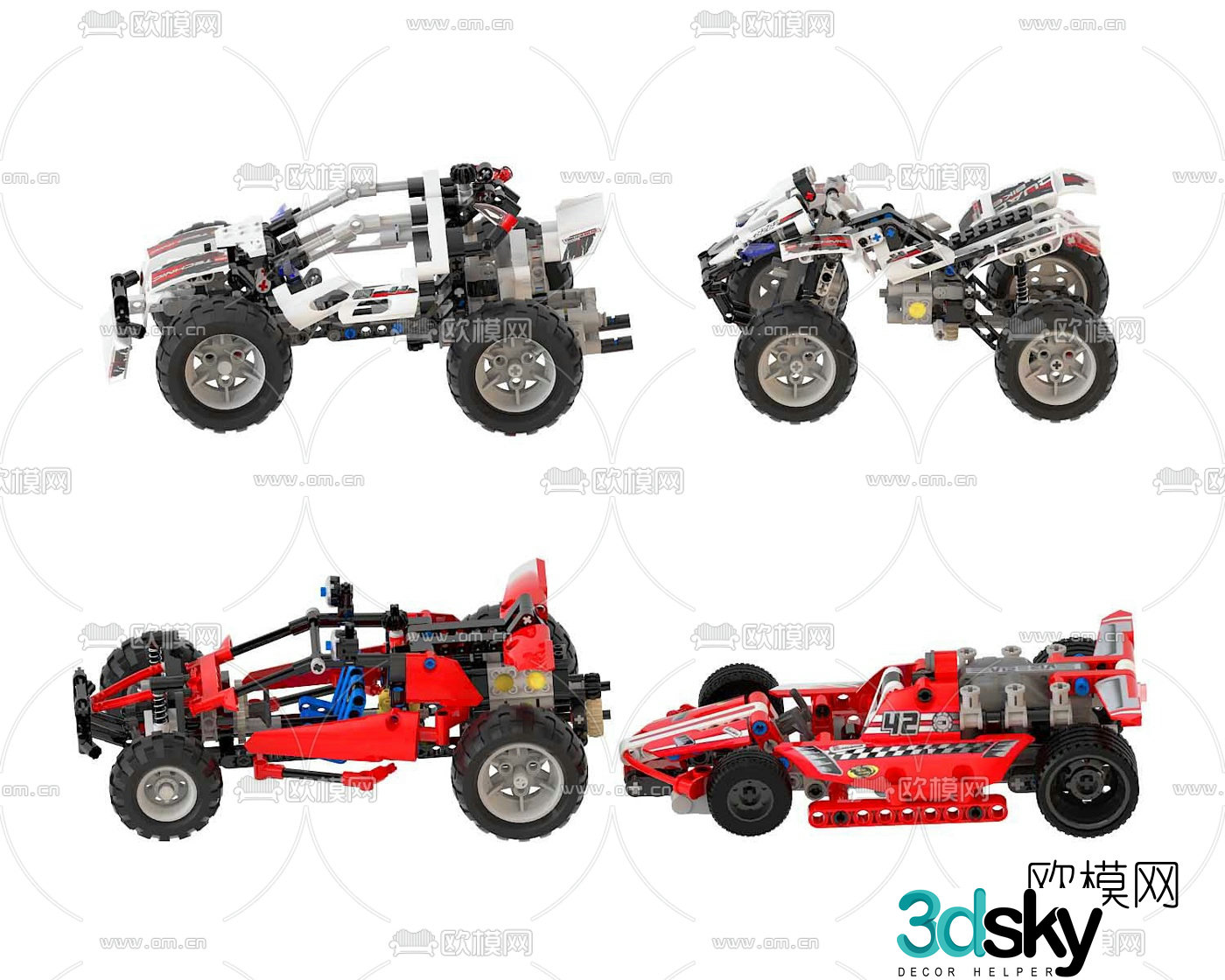 Modern children’s toy car 3d model