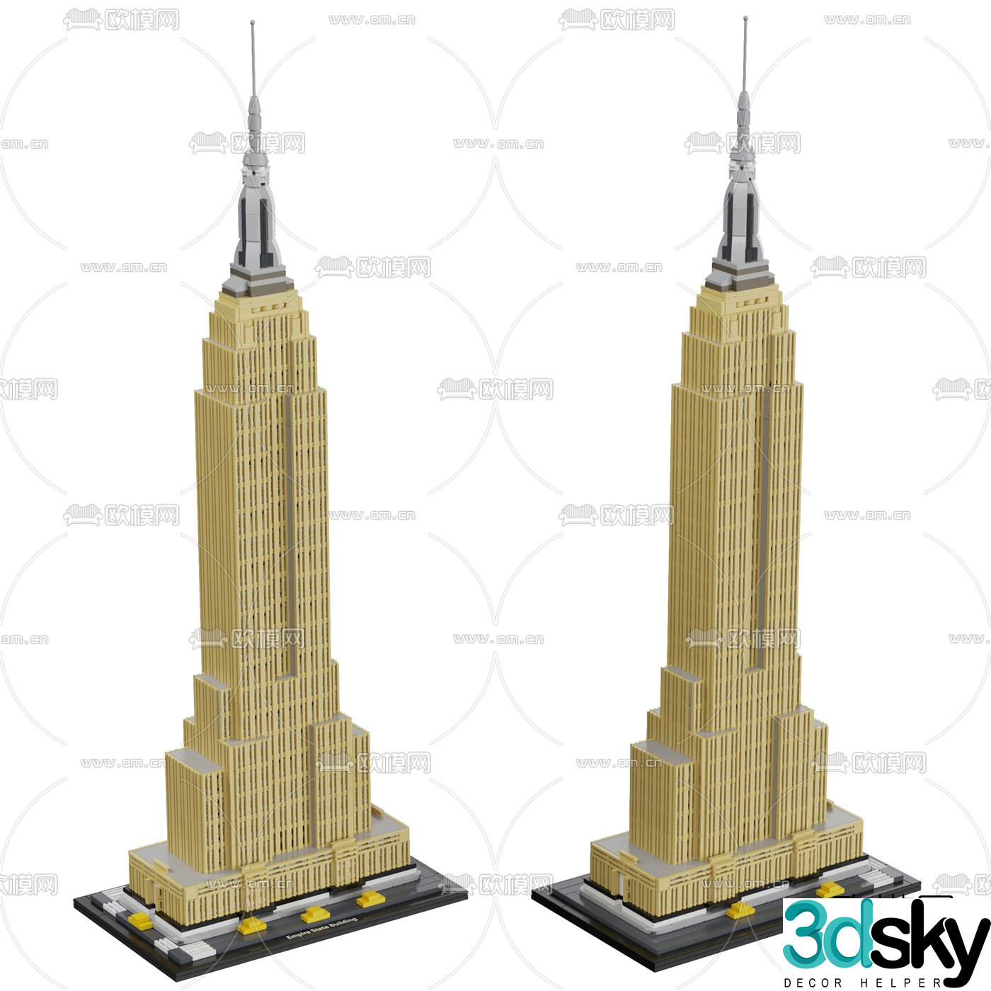 Modern Empire State Building toy 3d model