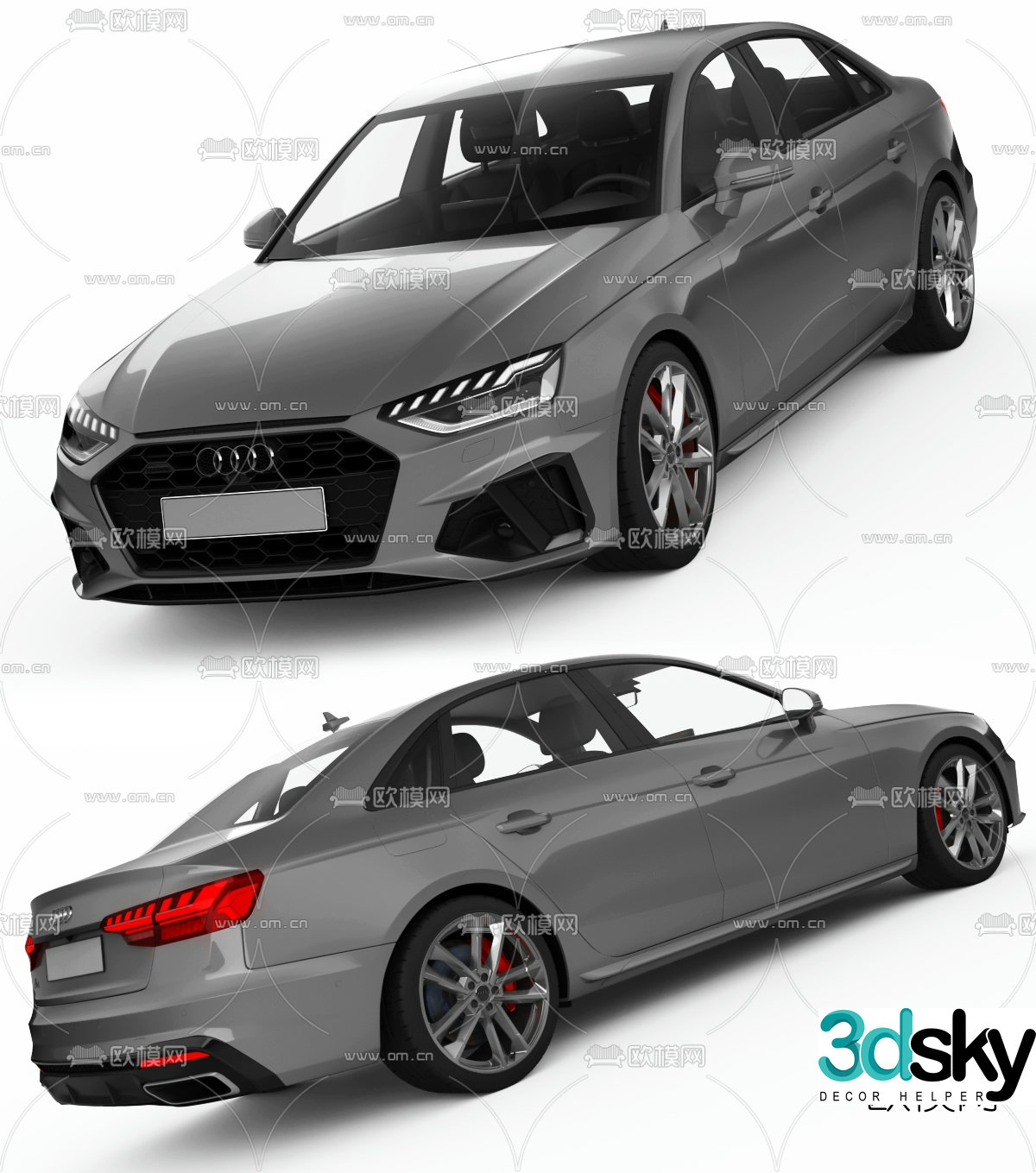 modern audi car 3d model
