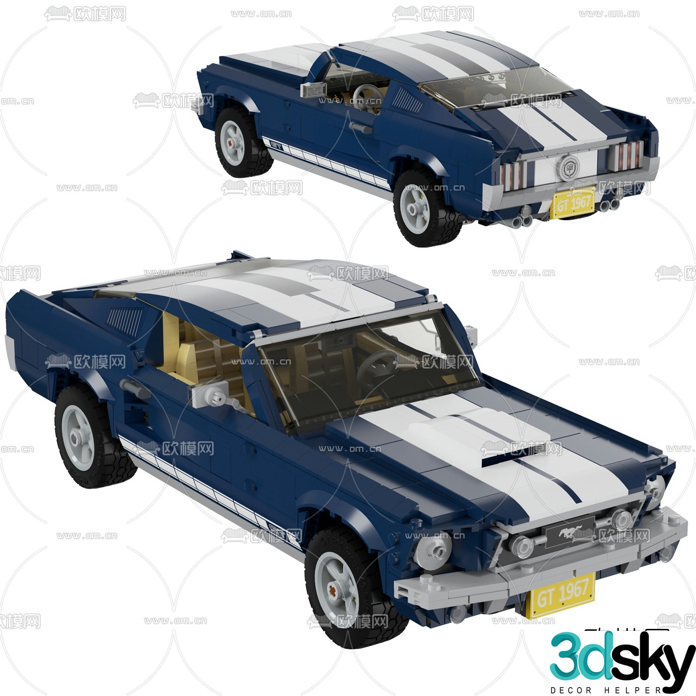 Modern Ford car toy 3d model
