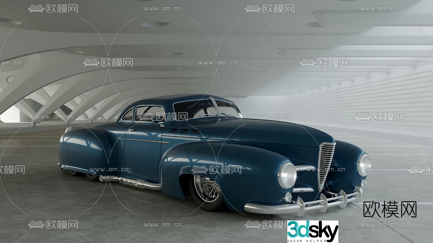Modern retro sports car 3d model