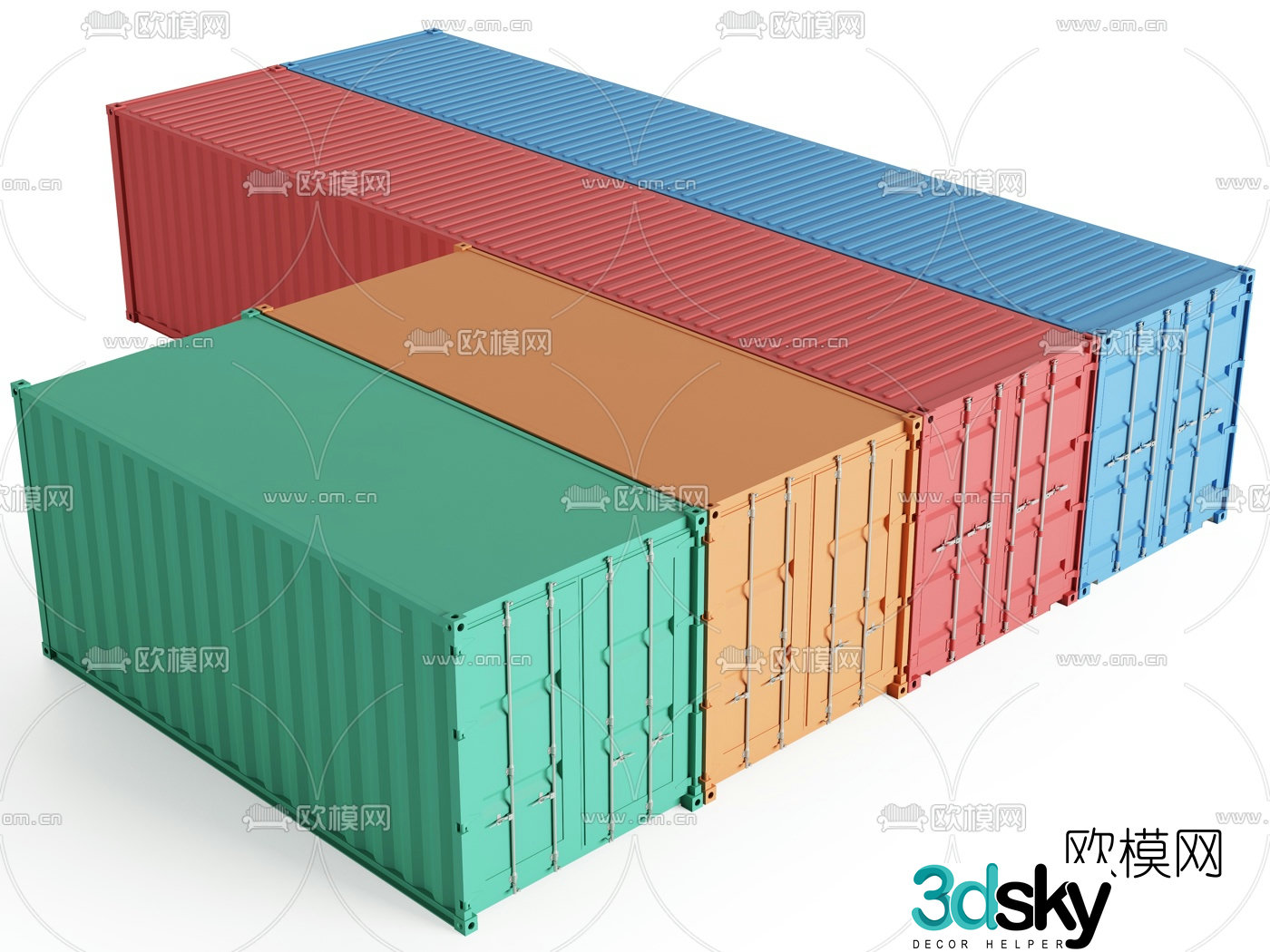 Industrial style container 3d model