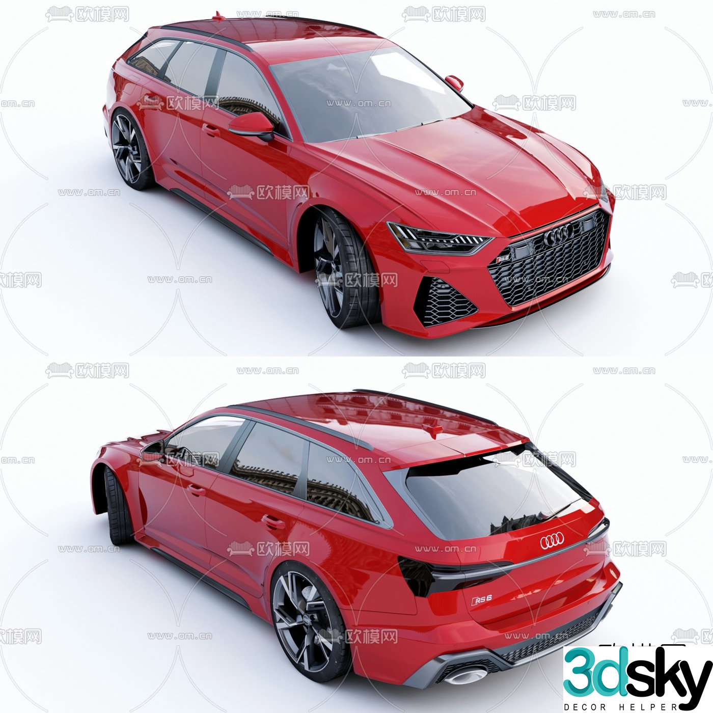 modern audi car 3d model