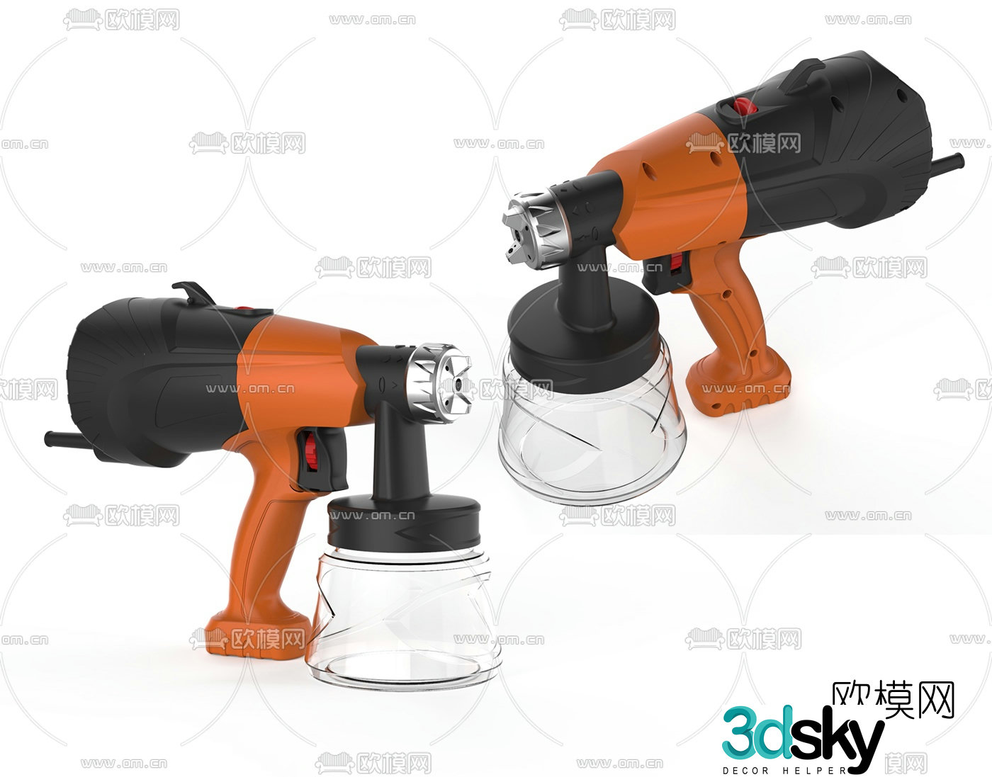 Modern auto repair tools and equipment 3d model