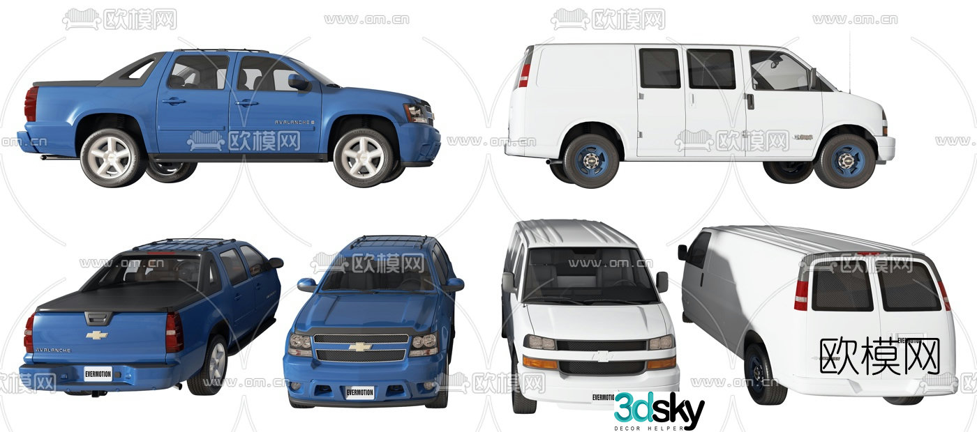 modern sedan car 3d model