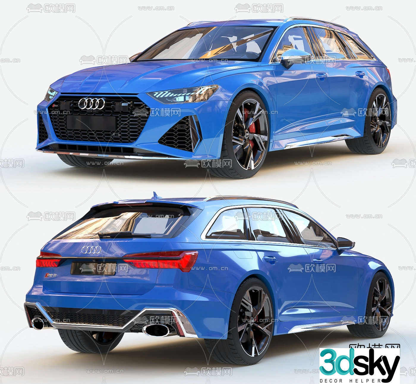 modern audi car 3d model