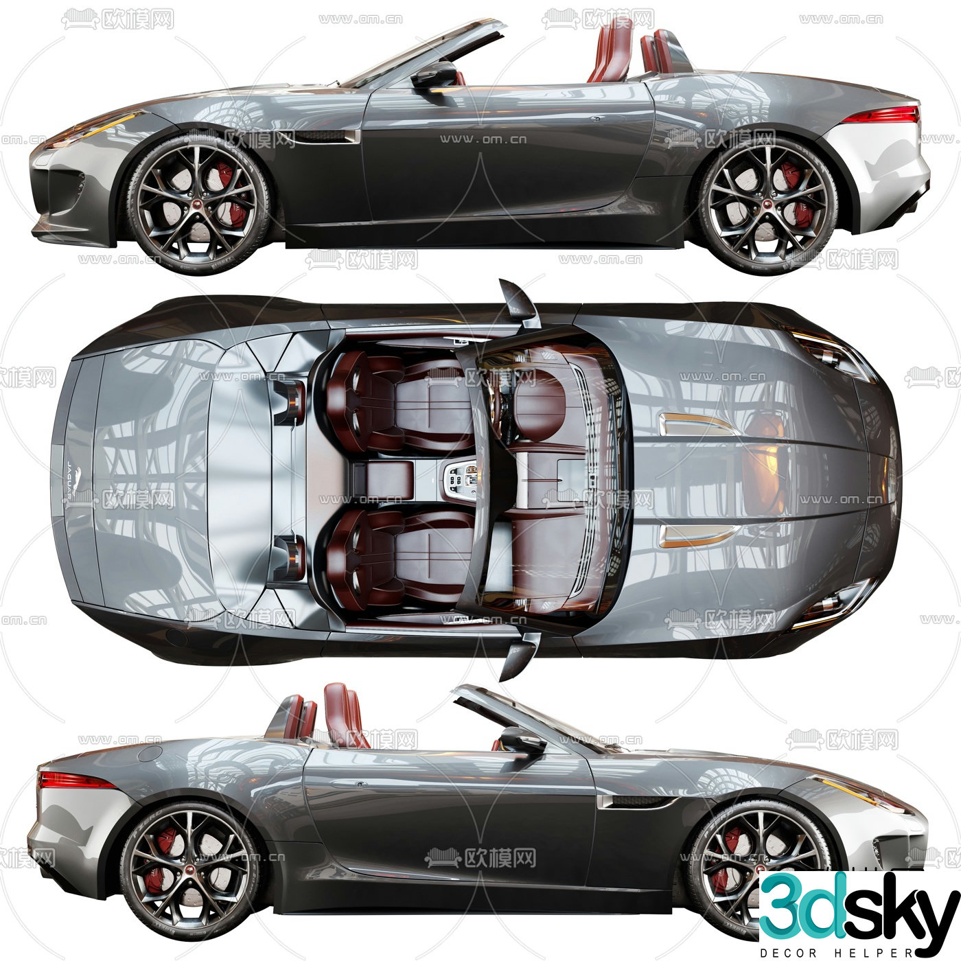 modern roadster 3d model