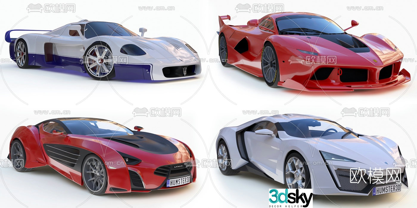 Modern sports car car 3d model