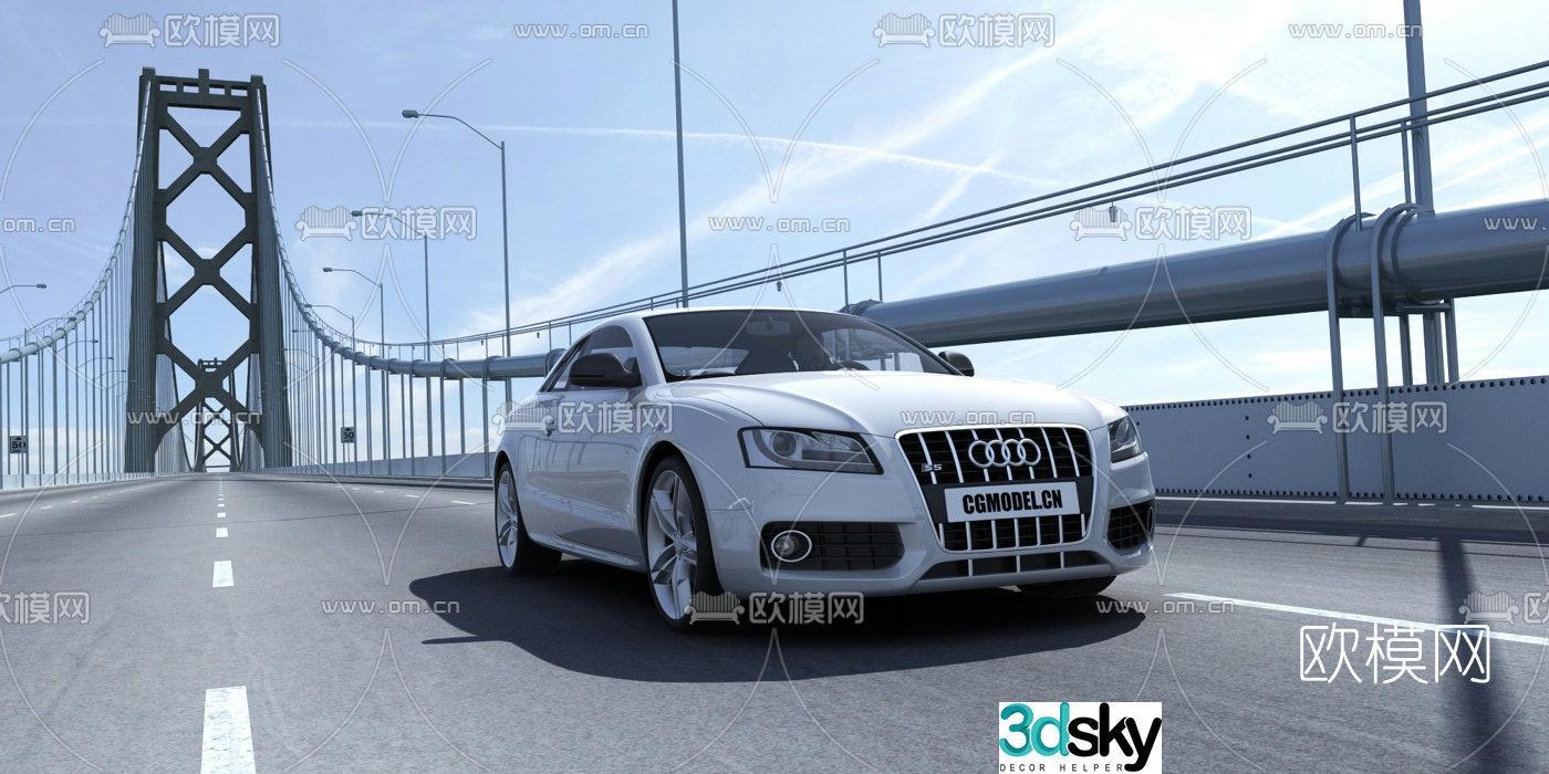 modern audi car 3d model