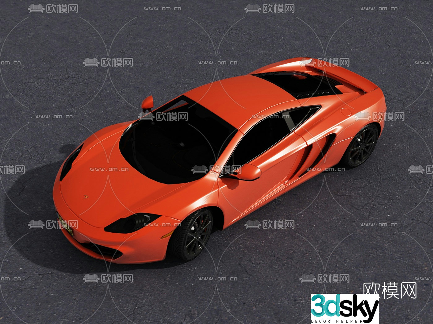 modern mclaren sports car 3d model