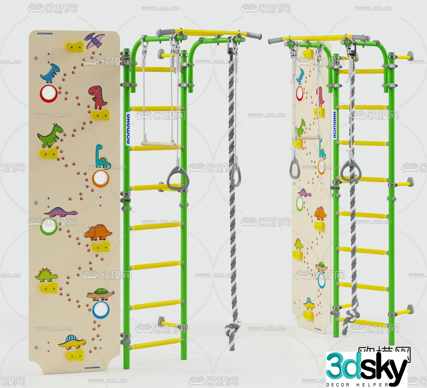 Modern children's climbing ladder 3d model