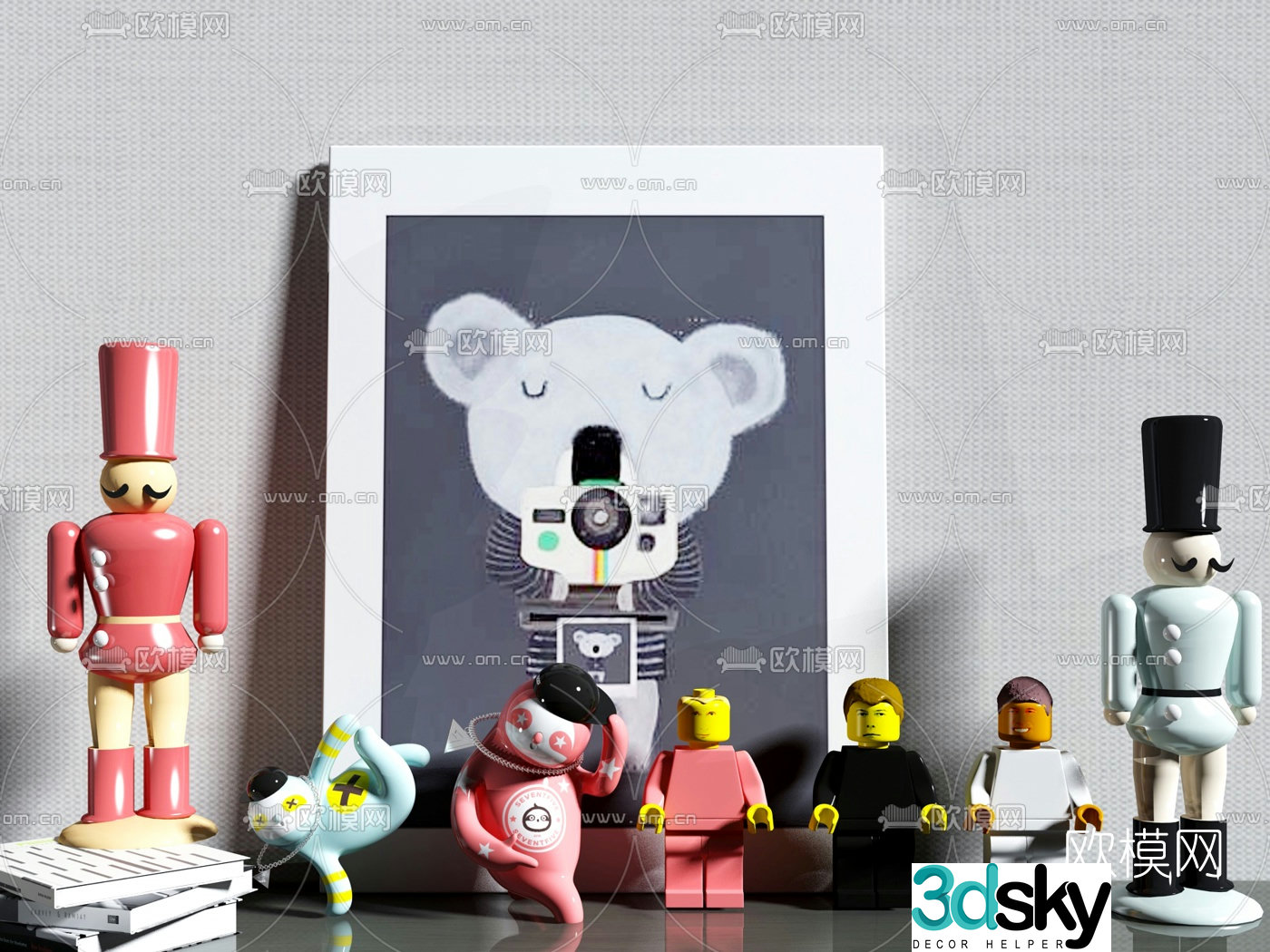 Modern doll toy 3d model