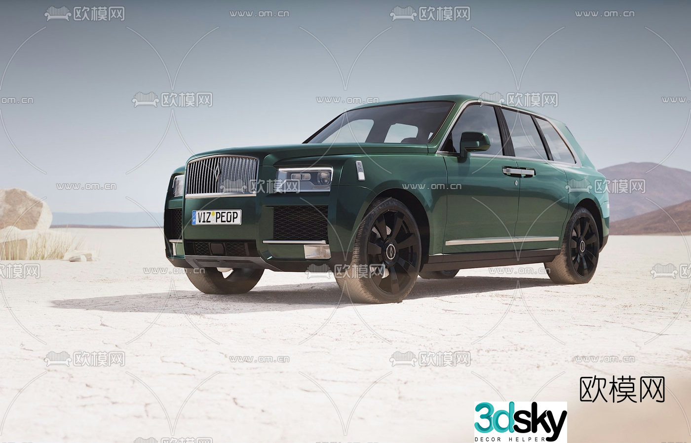 modern rolls royce car 3d model