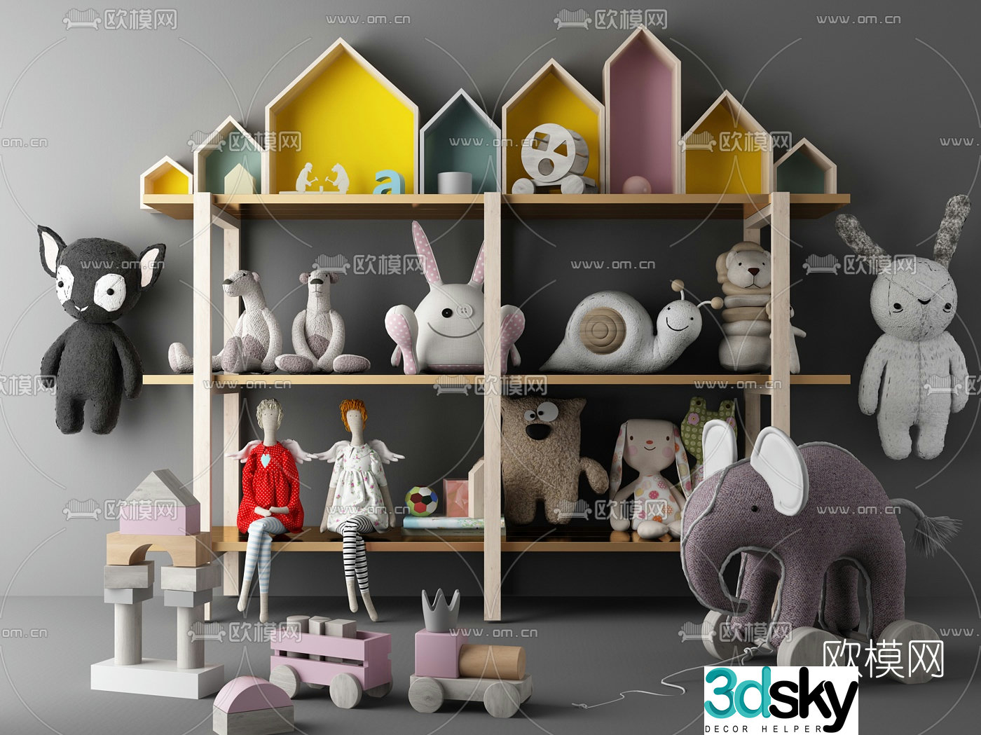 Modern children’s toy doll 3d model