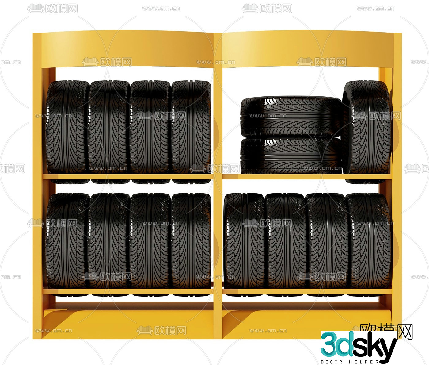 modern car tire 3d model