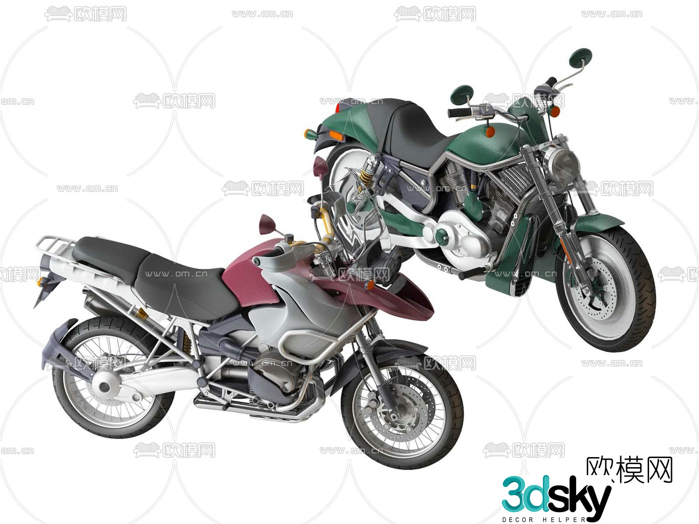 Modern motorcycle motorcycle 3d model