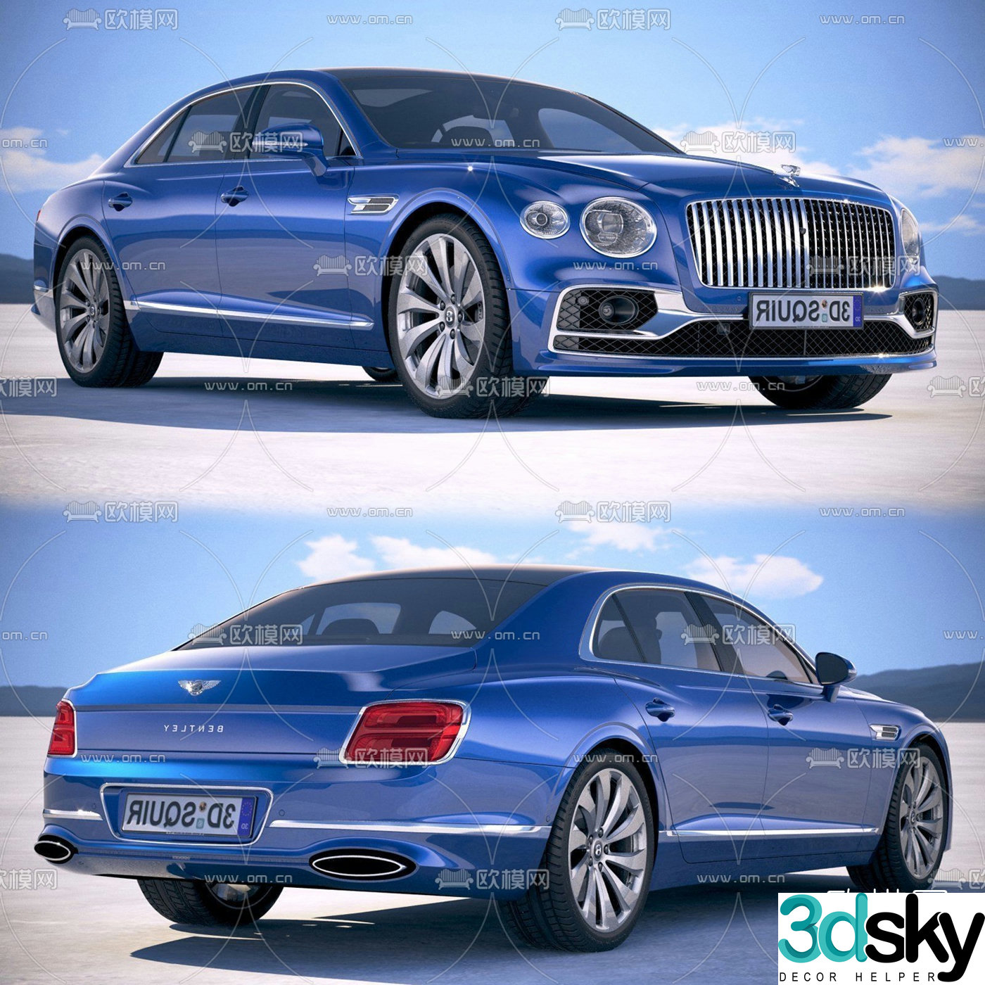 modern jaguar car 3d model