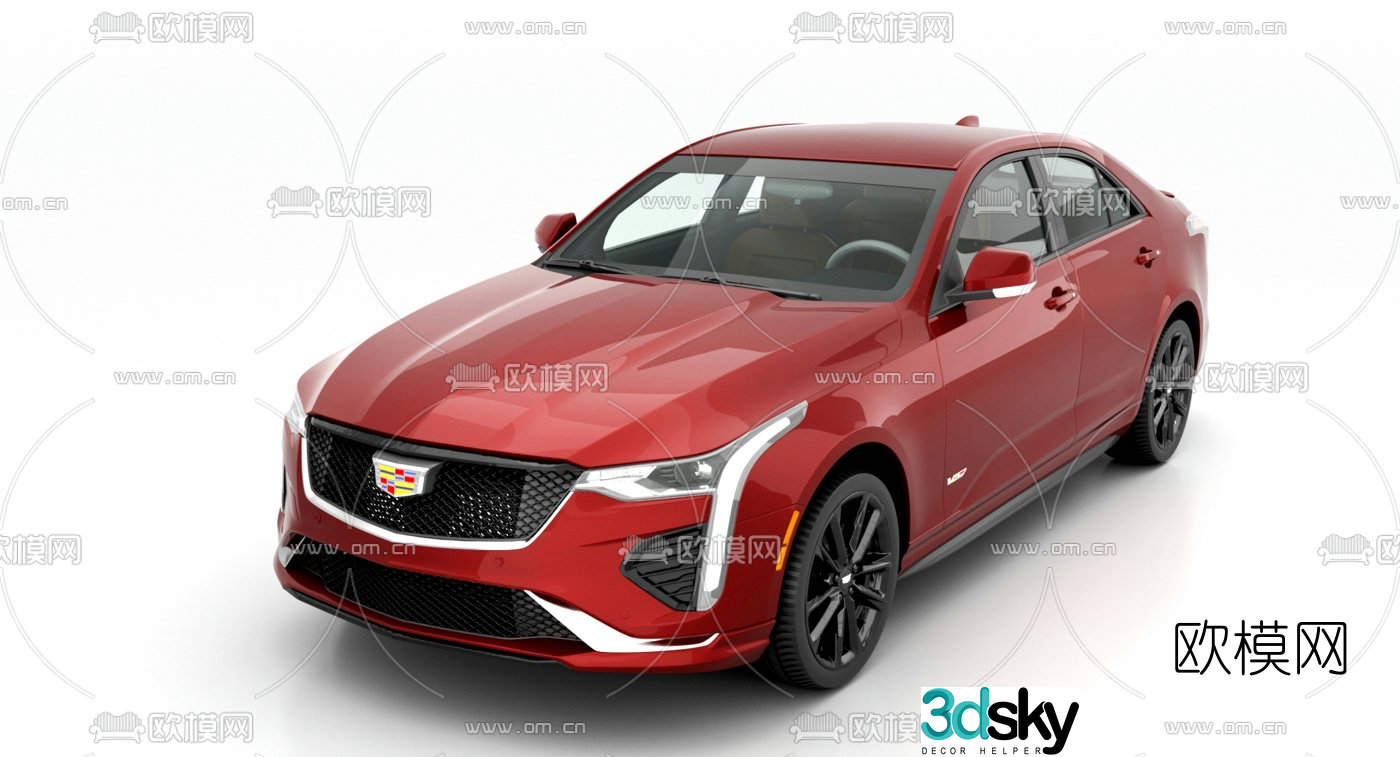 modern cadillac car 3d model