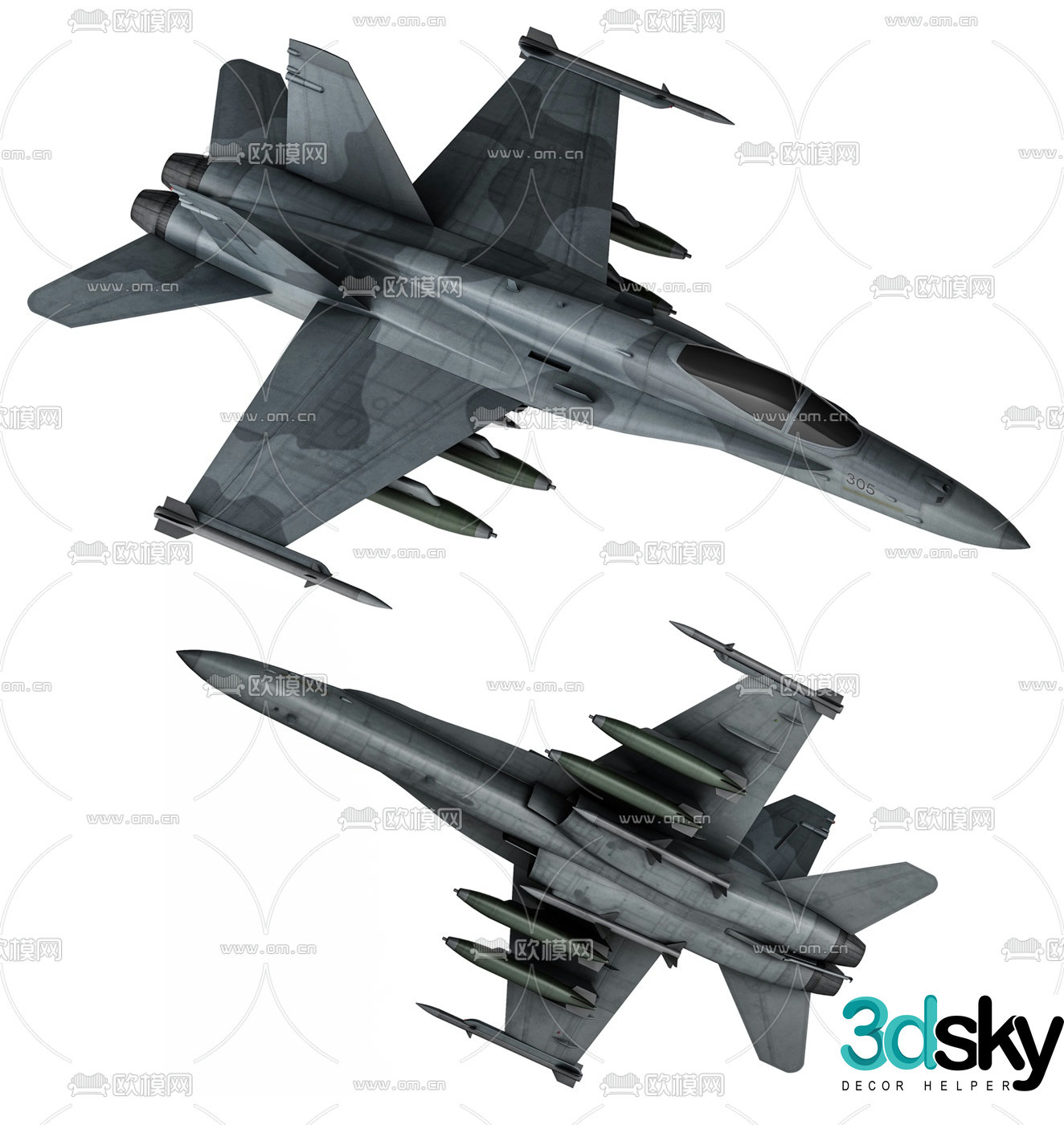 Modern fighter aircraft model toy 3d model