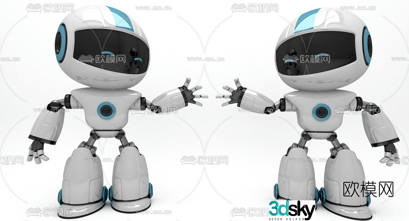 Modern robot 3d model