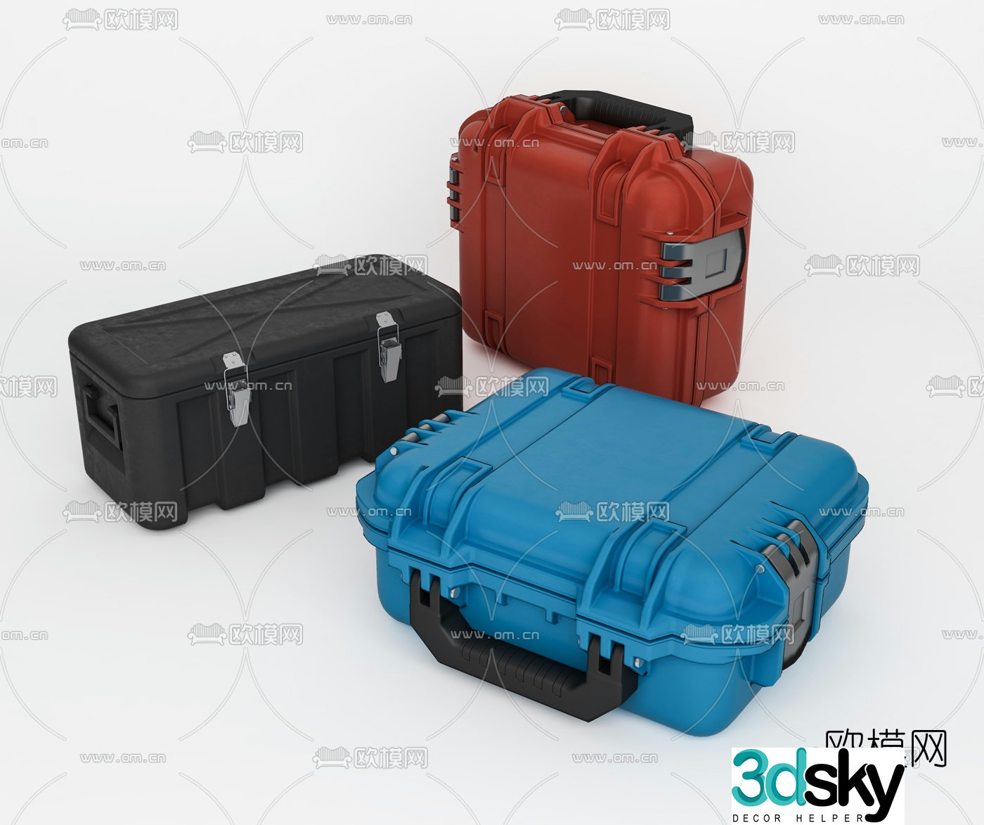 Modern portable toolbox 3d model