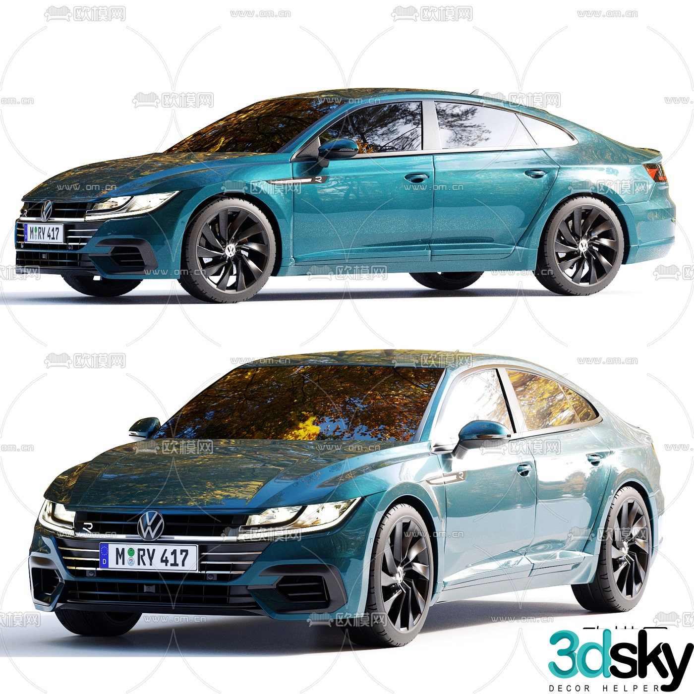 modern Volkswagen car 3d model
