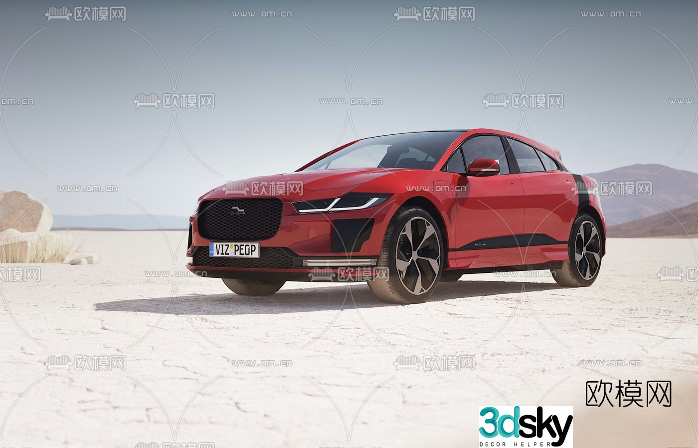 modern sedan car 3d model