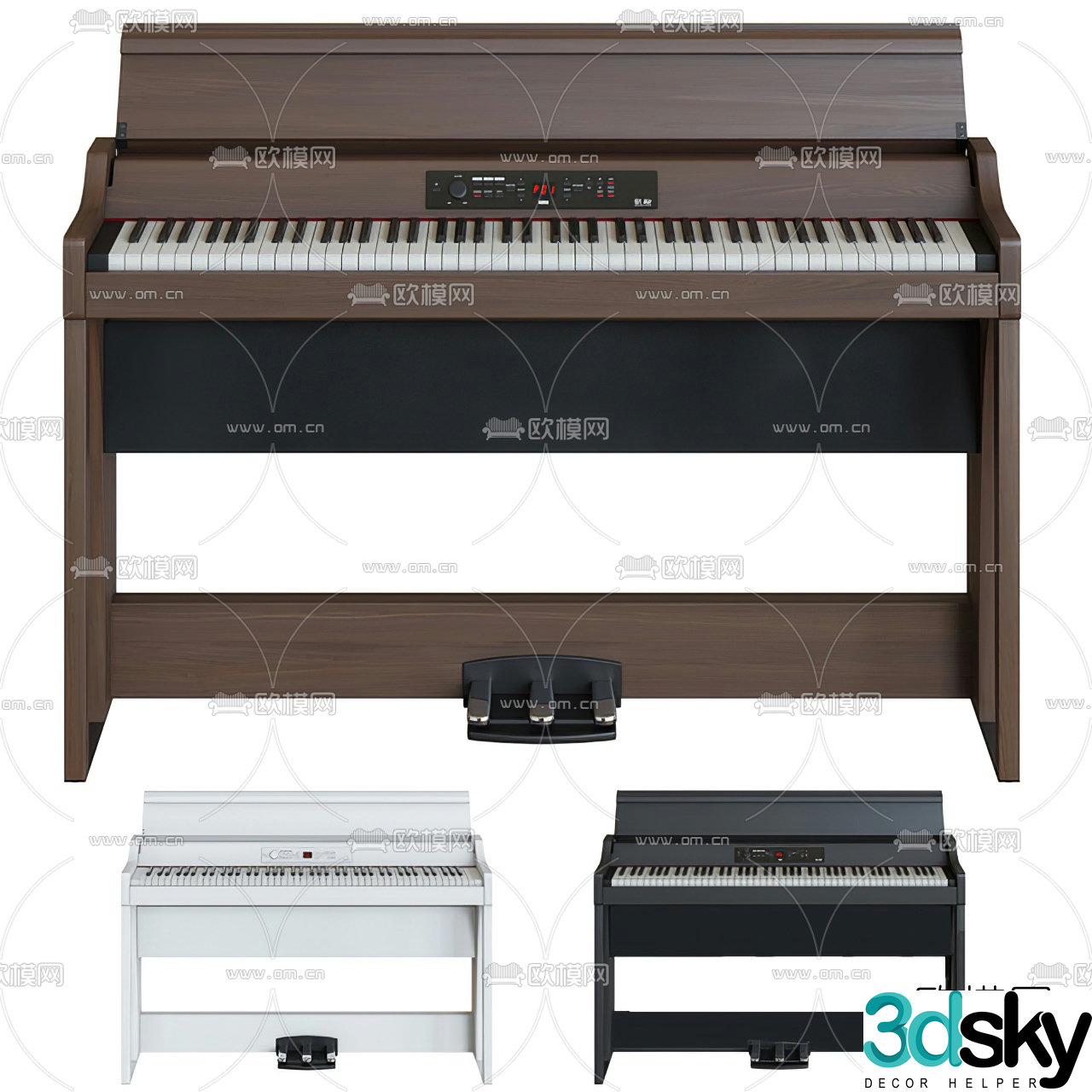 modern piano 3d model