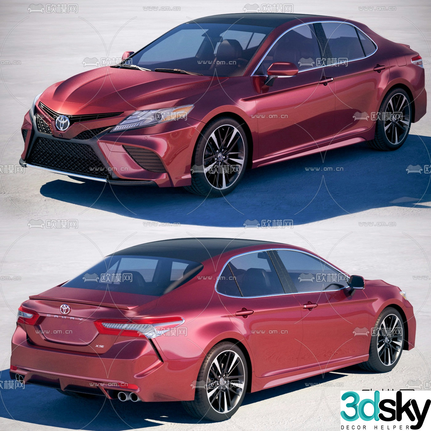 modern toyota car 3d model