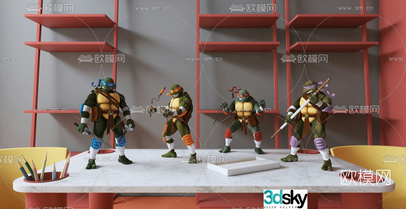Modern Ninja Turtles toy 3d model