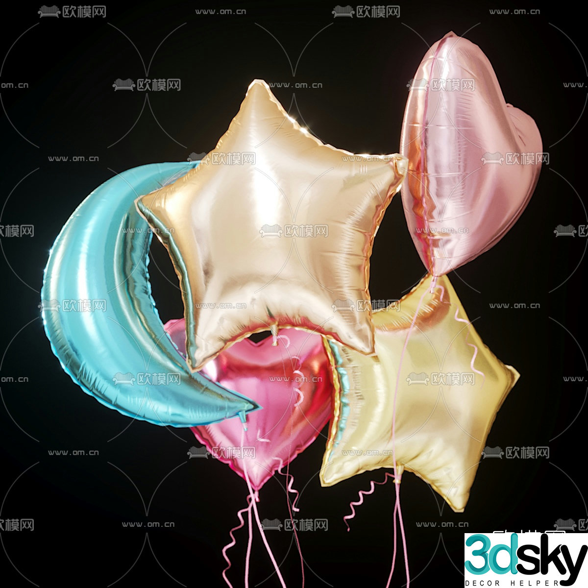 Modern children’s toy balloon 3d model
