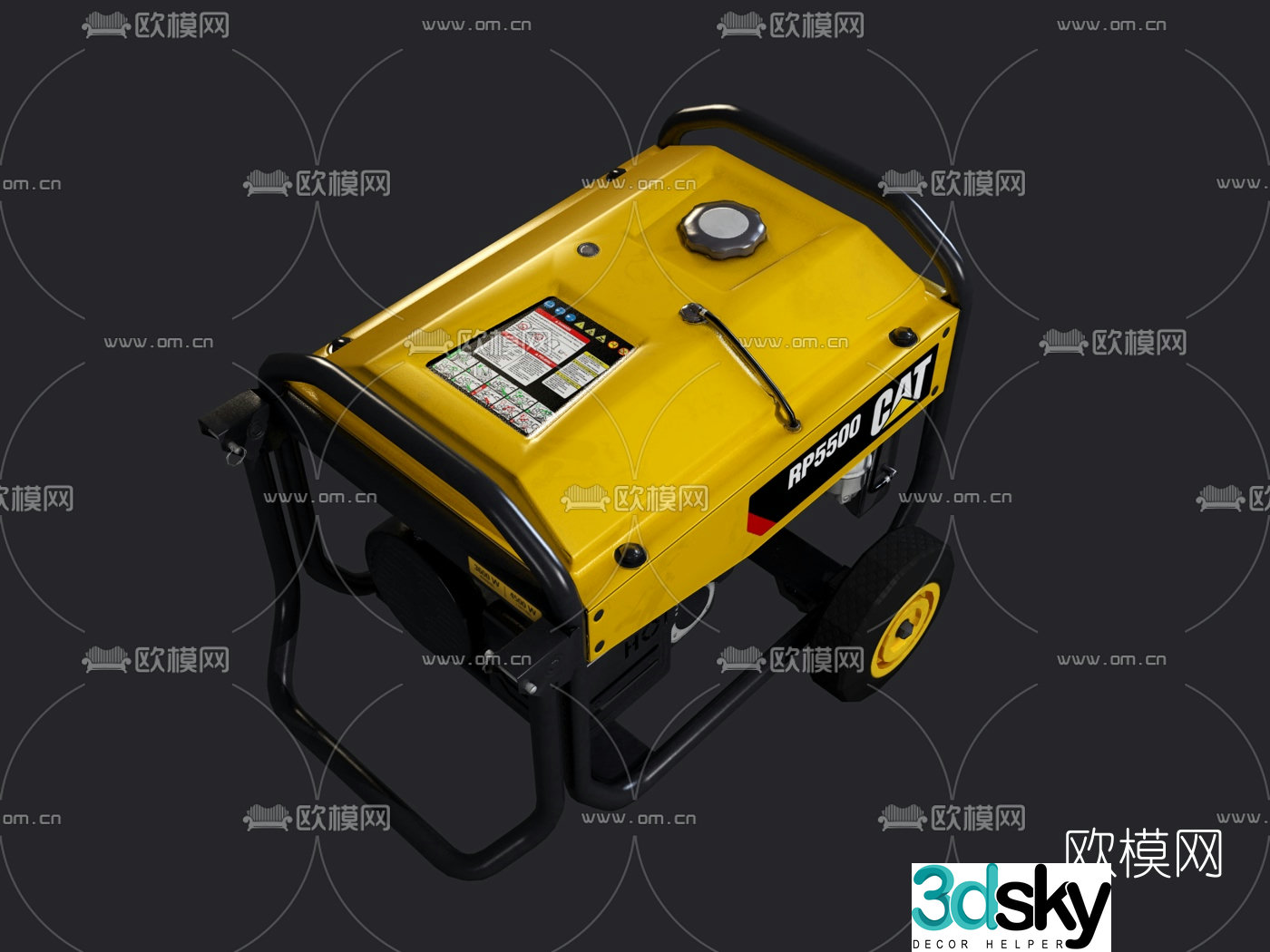 Modern portable generator 3d model