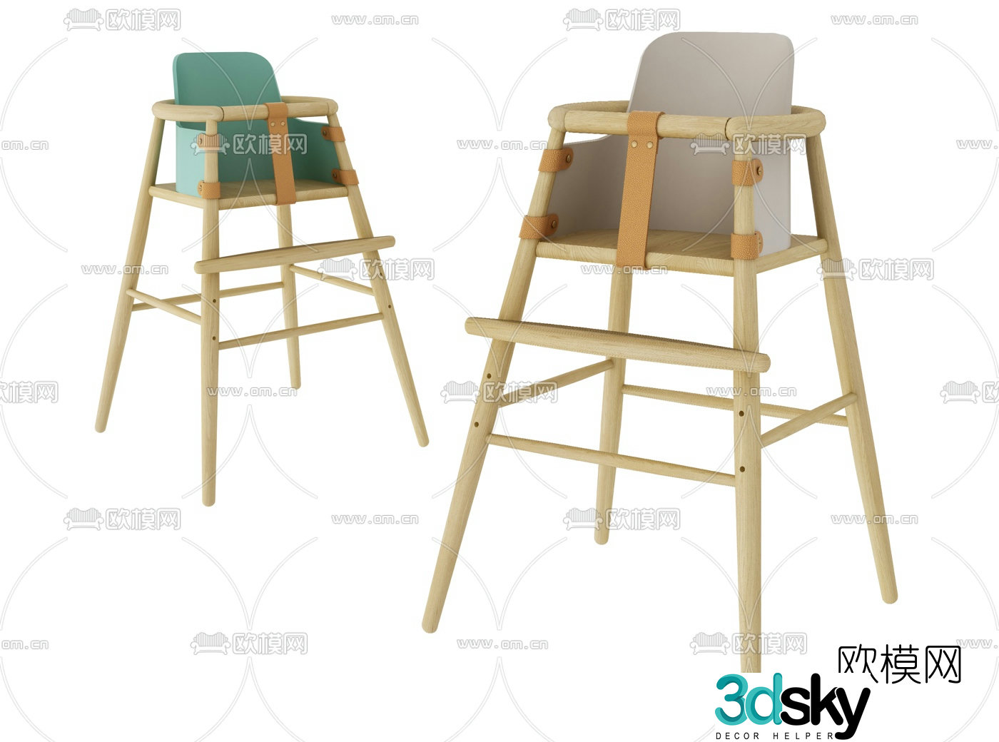 Modern children’s chair 3d model