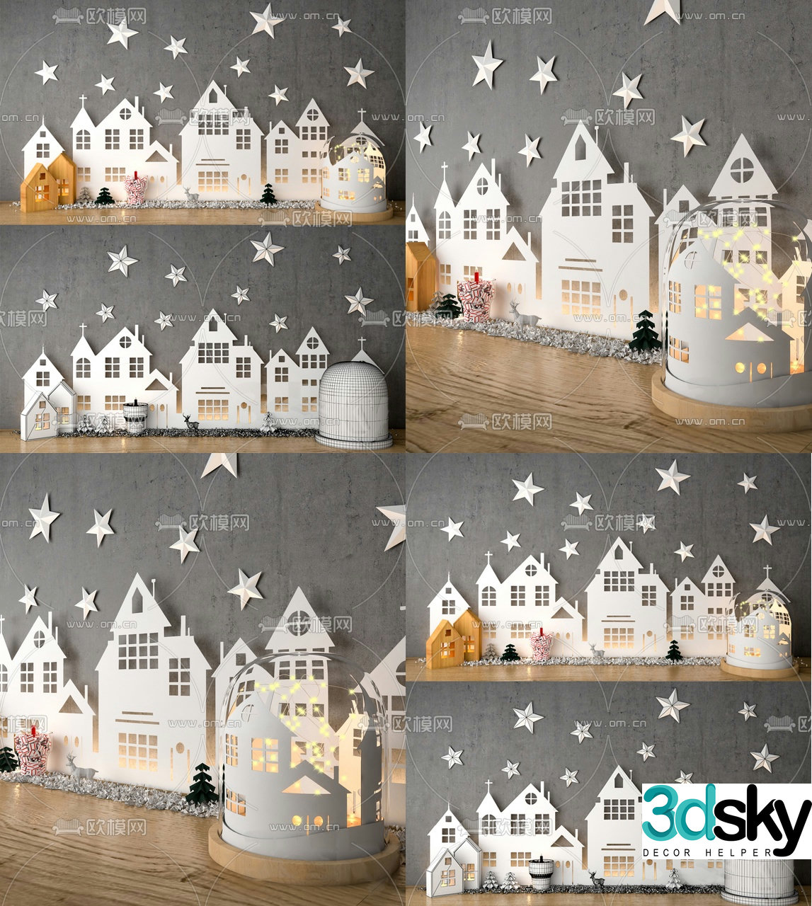 Modern children’s decoration wall decoration 3d model