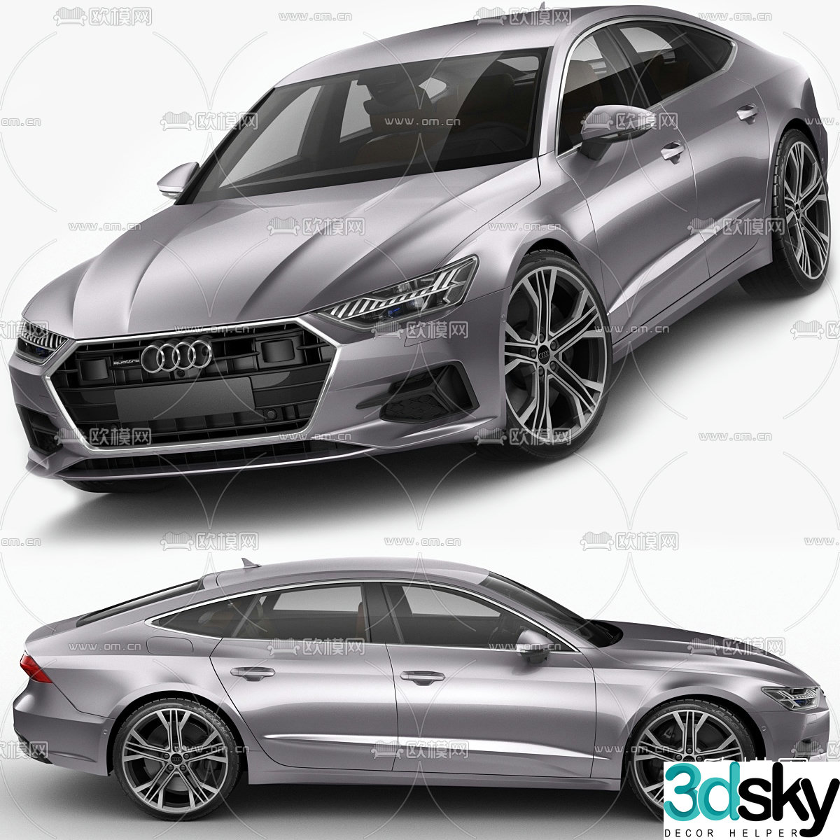 modern audi car 3d model