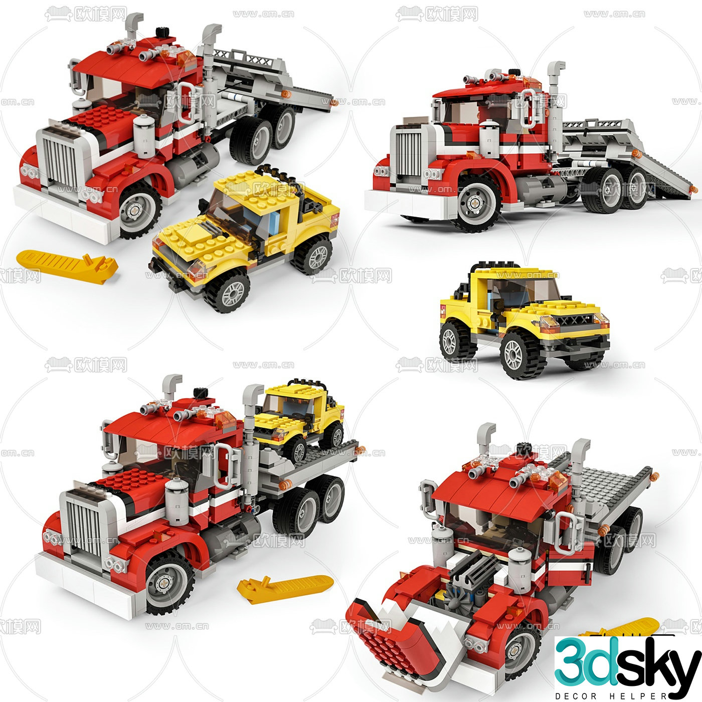 modern car toy 3d model