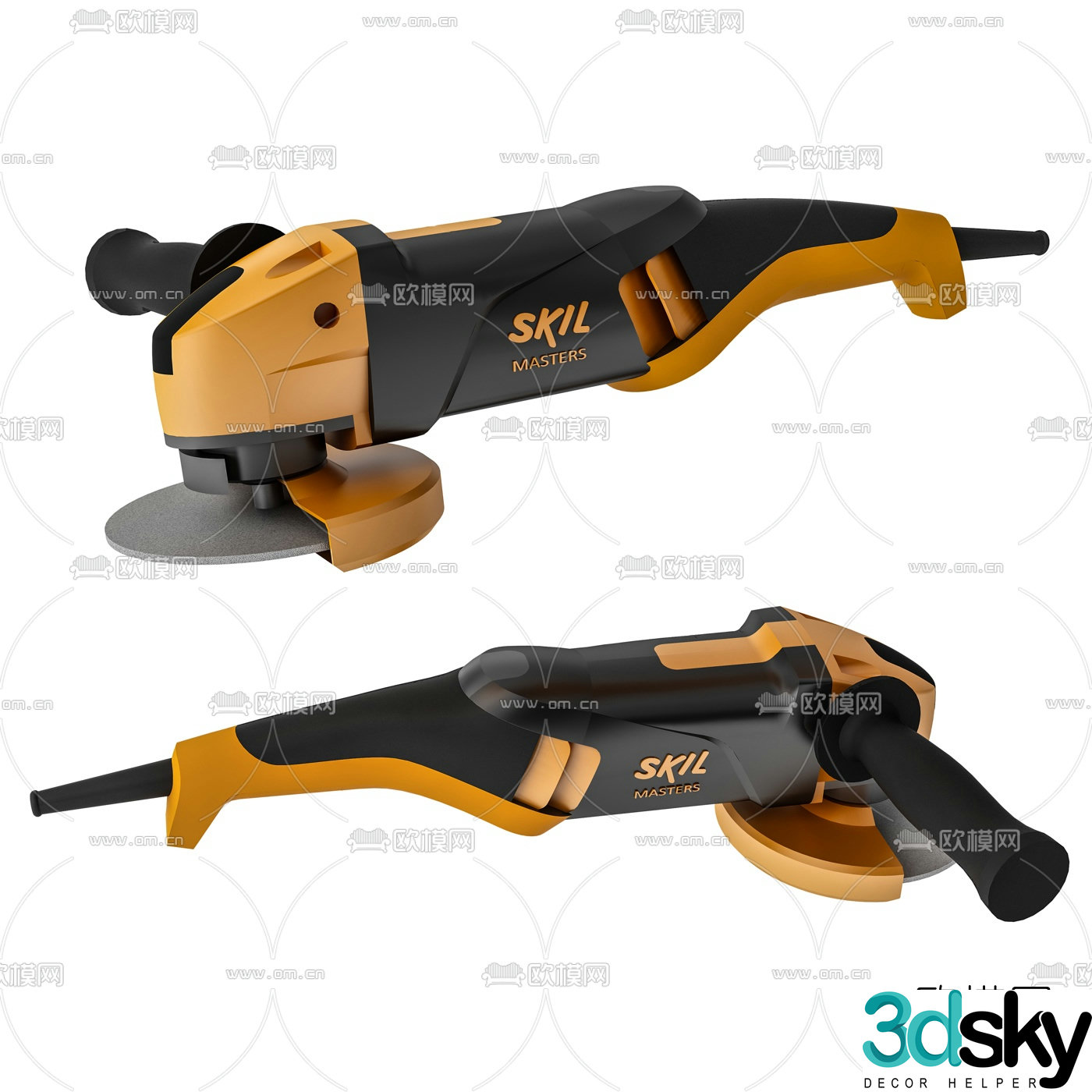 Modern angle grinder cutting machine 3d model