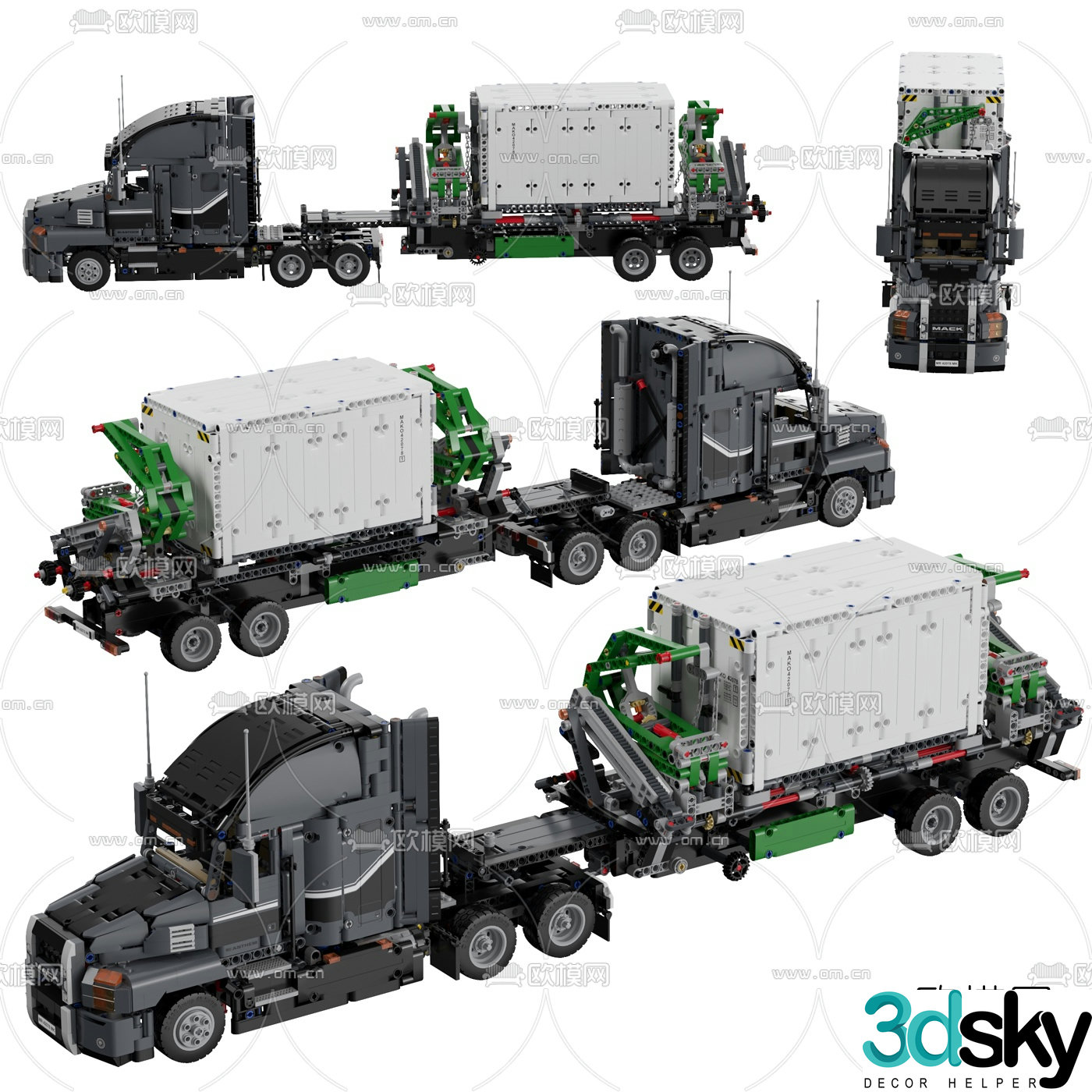 Modern truck toy 3d model