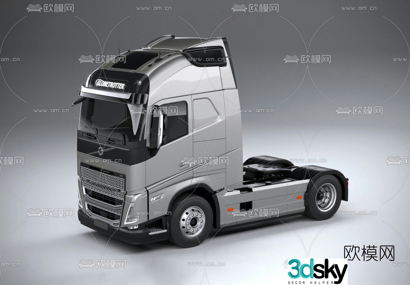 Modern Volvo truck head 3d model