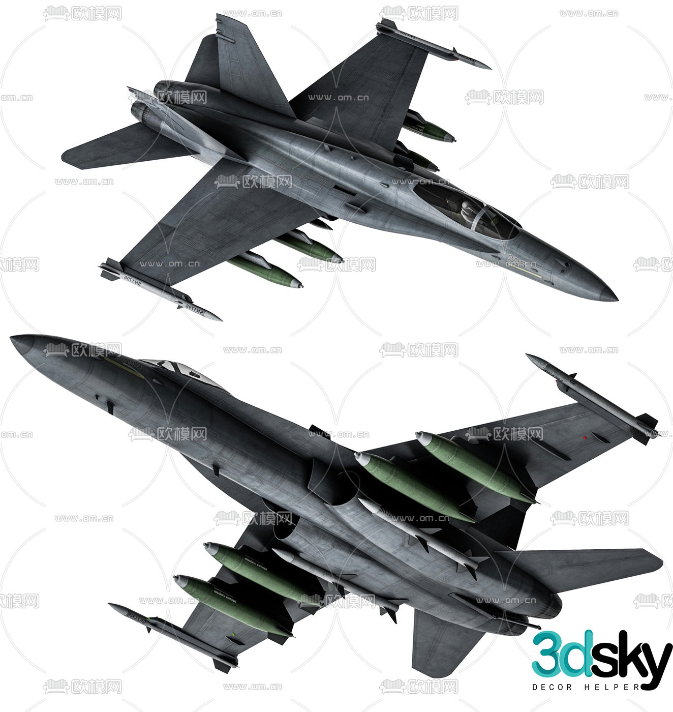 Modern fighter aircraft model toy 3d model
